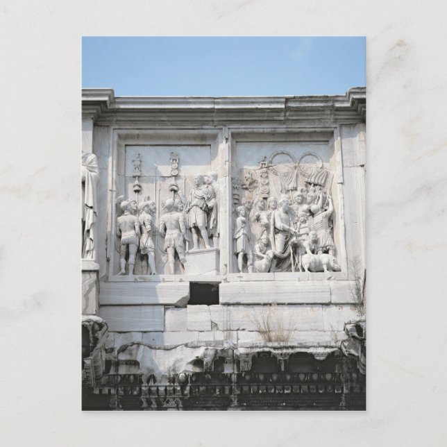 Cartão Postal Detalhe do Arch de Constantina (Frente)