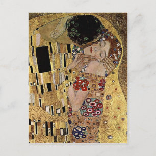 Cartão Postal Detalhe do Beijo de Gustav Klimt (cerca de 1908)