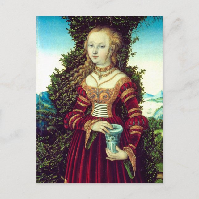 Cartão Postal Detalhe do SANTO MARY MAGDALENE, Pergaminho (Frente)