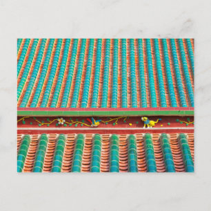 Cartão Postal Detalhe do Telhado de South Putuo