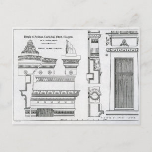 Cartão Postal Detalhes Arquitetônicos das Câmaras Gregas
