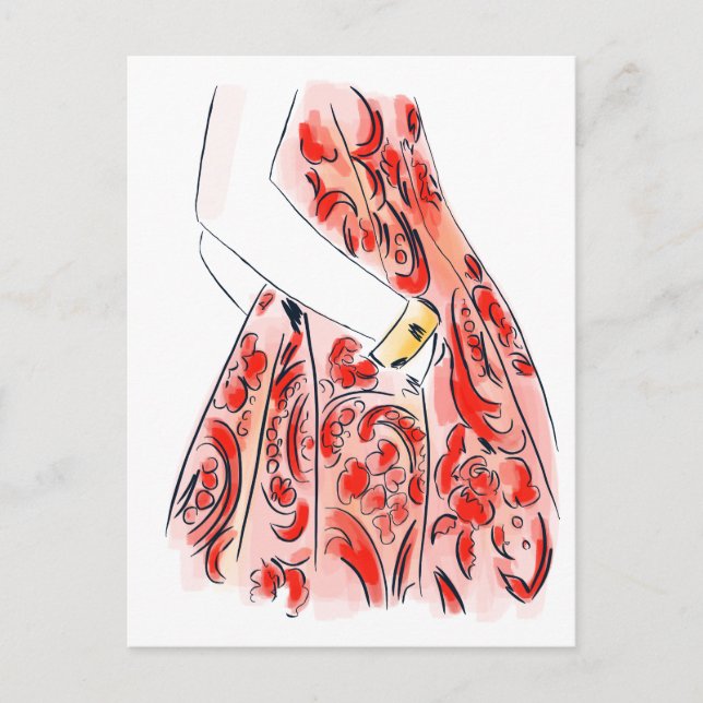 Cartão Postal Detalhes da moda (Frente)