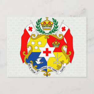 Cartão Postal Detalhes do Casaco de Armas Tonga