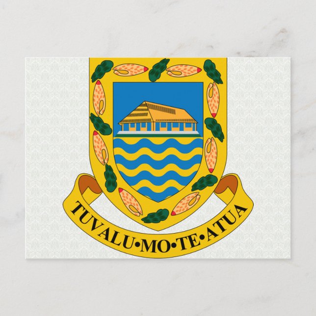 Cartão Postal Detalhes do Casaco de Armas Tuvalu (Frente)
