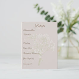 Cartão Postal Detalhes do Casamento Floral Rosado, Informações p