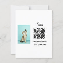 Detalhes simples do nome do animal QR código adici