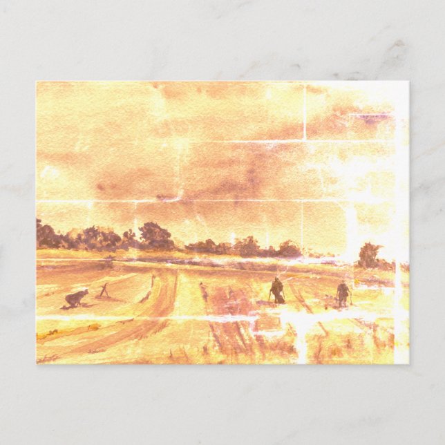 Cartão Postal Detecção De Metais Nos Campos 2 (Frente)