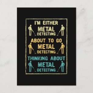 Cartão Postal Detector de metal que detecta metais