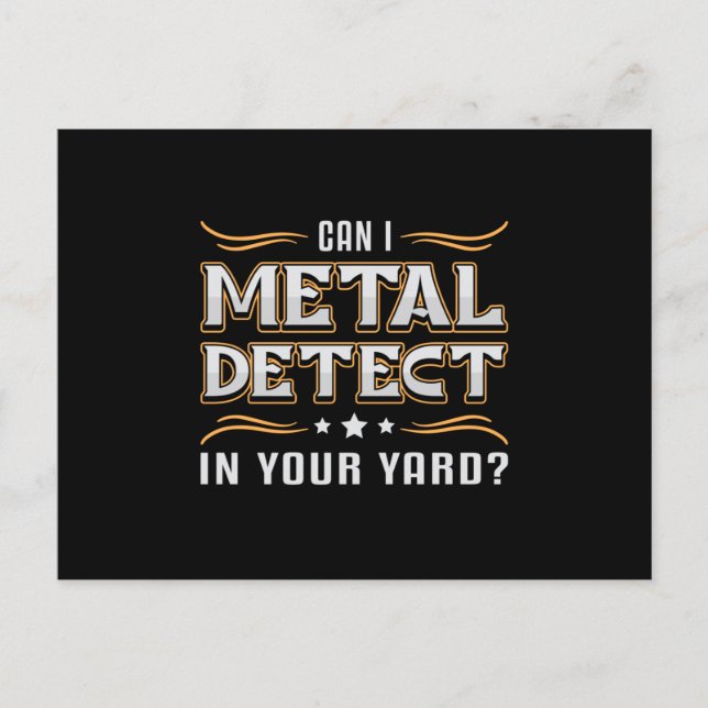 Cartão Postal Detector Detector de Metal Detectando Ideia de Pre (Frente)
