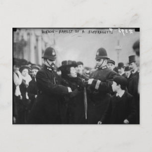 Cartão Postal Detenção de um Suffragette em Londres Inglaterra c