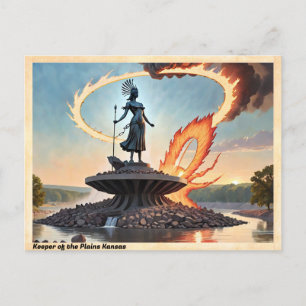 Cartão Postal Detentor da Viagens vintage do Kansas Plains