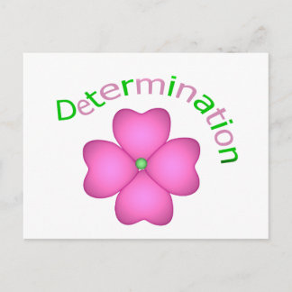 Cartão Postal Determinação de Inspiração Flor