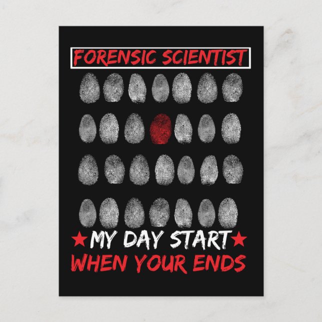 Cartão Postal Detetive de DNA de impressão digital forense Scien (Frente)