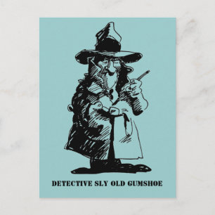Cartão Postal Detetive Sly Ol Gumshoe Mistério do assassinato S
