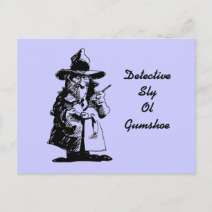 Cartão Postal Detetive Sly Ol Gumshoe Mistério do assassinato S