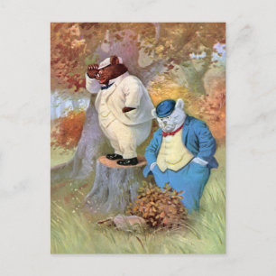 Cartão Postal Detetives do Urso Roosevelt na Floresta