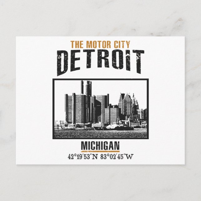 Cartão Postal Detroit (Frente)