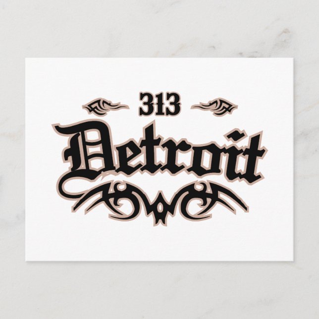 Cartão Postal Detroit 313 (Frente)