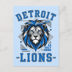 Cartão Postal Detroit Lions futebol