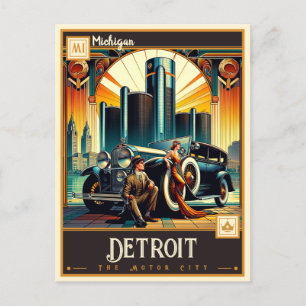 Cartão Postal Detroit, Michigan   Vintage