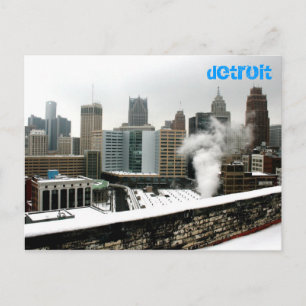 Cartão Postal Detroit no inverno