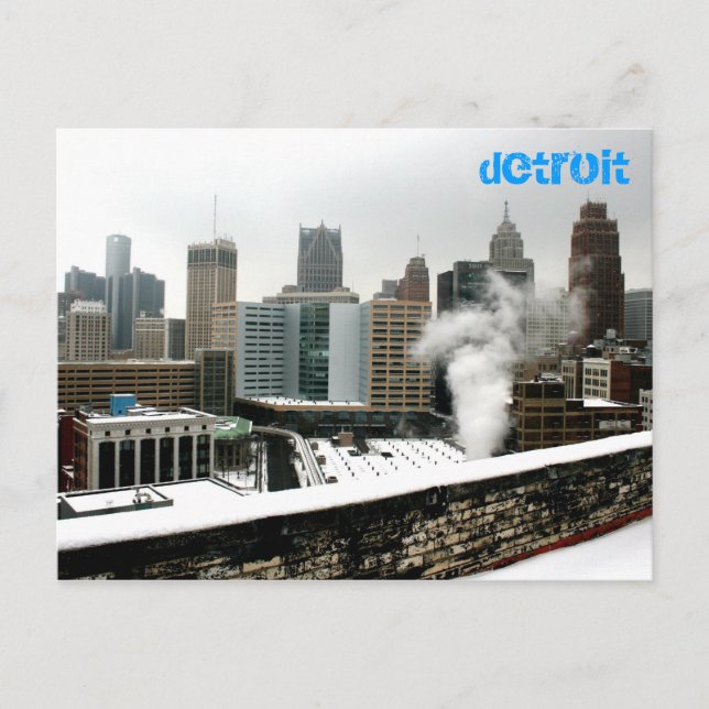 Cartão Postal Detroit no inverno (Frente)