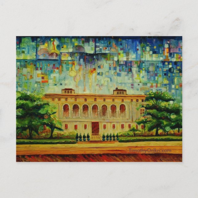 Cartão Postal Detroit Public Library Rendition - Cartão-postal (Frente)