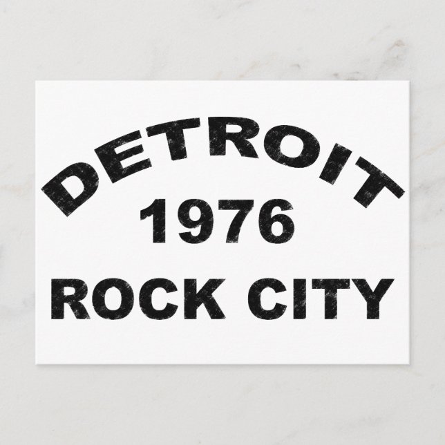 CARTÃO POSTAL DETROIT ROCK CITY 1976 (Frente)
