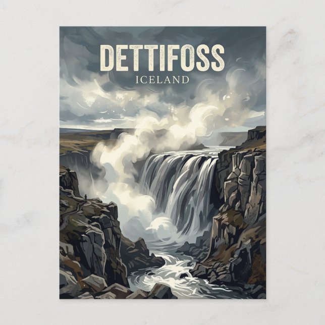 Cartão Postal Dettifoss Islândia (Frente)