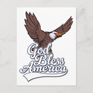 Cartão Postal Deus Abençoe a América