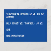 DEUS Abençoe a Austrália. Com amor, Seu Amigo Amer