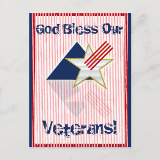 Cartão Postal Deus abençoe Nossos Veteranos!