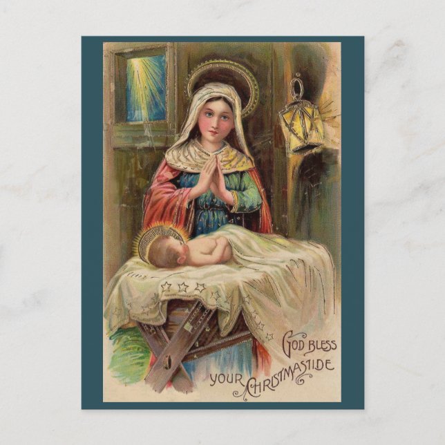 Cartão Postal Deus abençoe Seu Christmastide (Frente)