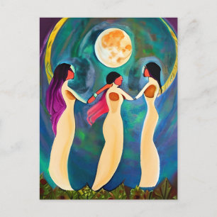 Cartão Postal Deus abençoe sob a lua