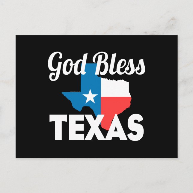 Cartão Postal deus abençoe Texas (Frente)