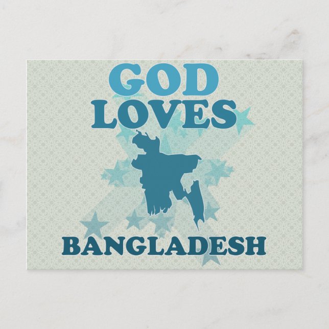 Cartão Postal Deus ama Bangladesh (Frente)