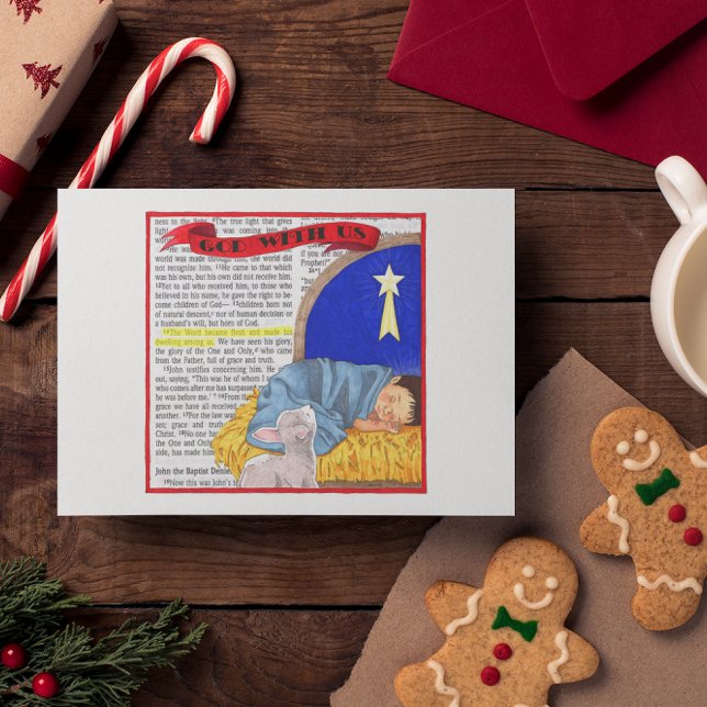 Cartão Postal Deus conosco Cartão-postal inspiracional (Criador carregado)