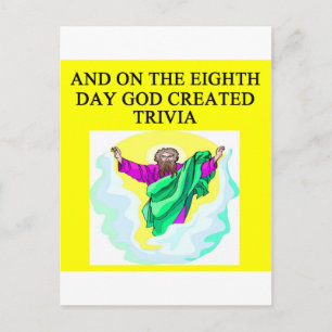 Cartão Postal deus criou trivia