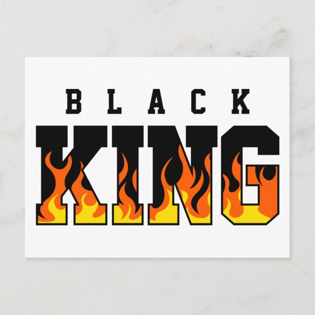 Cartão Postal Deus diz que eu sou o rei negro Melanin Man Bruh B (Frente)