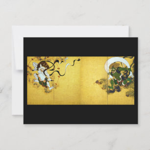 Cartão Postal Deus do Vento e Deus do Trovão, Tawaraya Sotatsu
