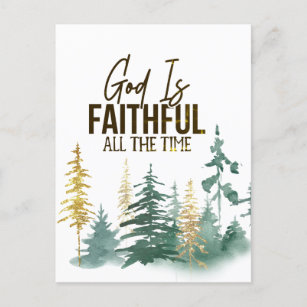 Cartão Postal Deus é Fiel o tempo todo