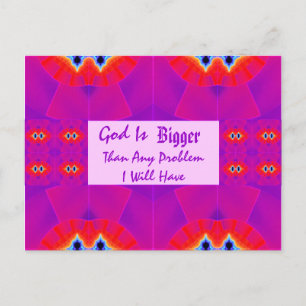 Cartão Postal Deus é maior do que qualquer problema que terei