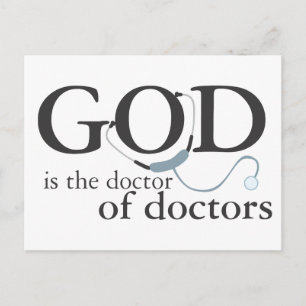 Cartão Postal Deus é o Médico dos médicos