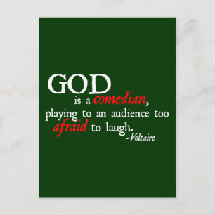 Cartão Postal Deus é um comediante