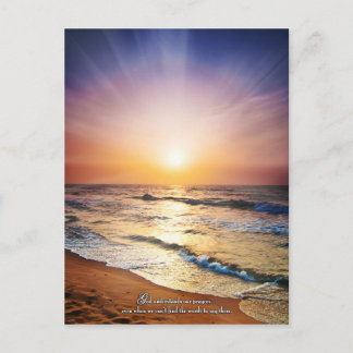 Cartão Postal Deus entende as nossas orações mesmo quando...