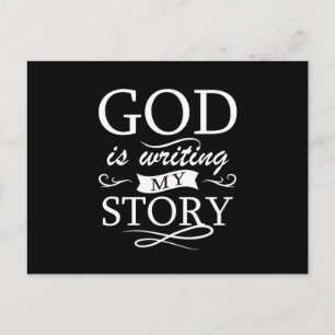 Cartão Postal Deus Está Escrevendo Minha História, Fé Cristã