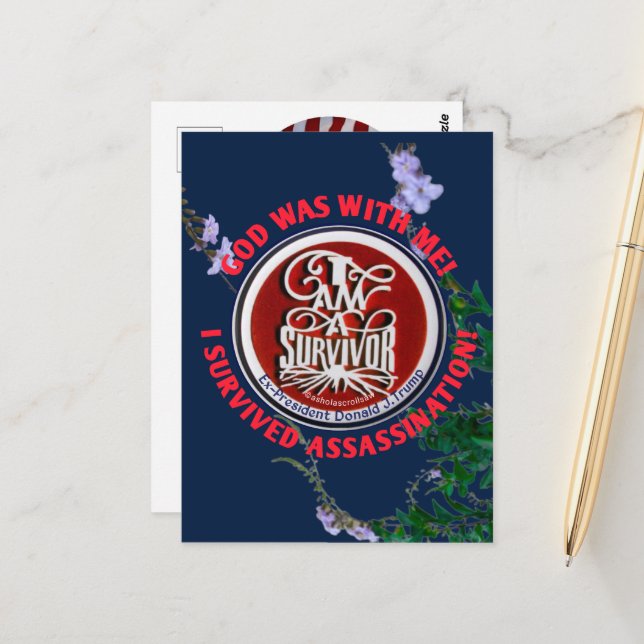 CARTÃO POSTAL "DEUS ESTEVE COMIGO " EU SOU UM SOBREVIVENTE       (Frente/Verso In Situ)