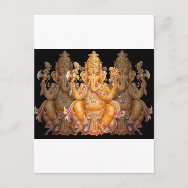 Cartão Postal Deus Hindu Ganesh (Frente)