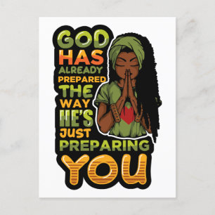 Cartão Postal Deus já preparou o jeito que ele está preparado