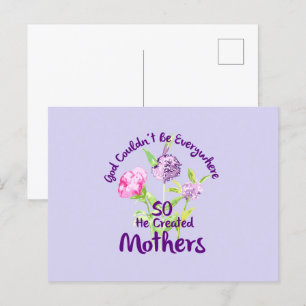 Cartão Postal Deus Não Pode Estar Em Todo Lugar Então Ele Criou 